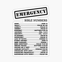 Emergency Bible Verses - Sticker Apple