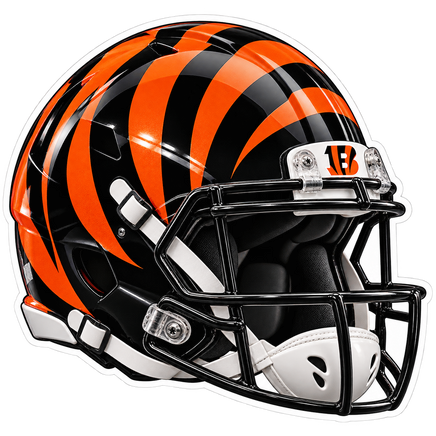 Bengals Striped Helmet - Cincinnati Bengals NFL Sticker - waterproof vinyl decal