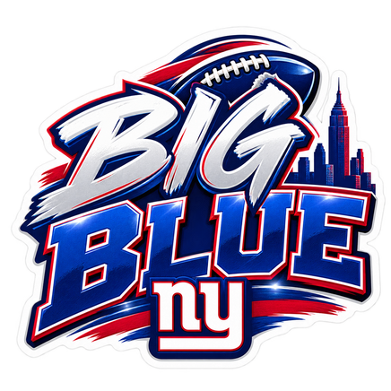 Big Blue NYC Skyline - New York Giants NFL Sticker - waterproof vinyl decal