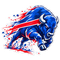 Bills Charging Buffalo Splash - Buffalo Bills NFL Sticker - waterproof vinyl decal