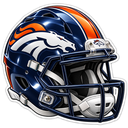 Broncos Navy Helmet - Denver Broncos NFL Sticker - waterproof vinyl decal