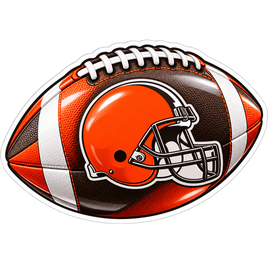 Browns Helmet Football - Cleveland Browns NFL Sticker - waterproof vinyl decal