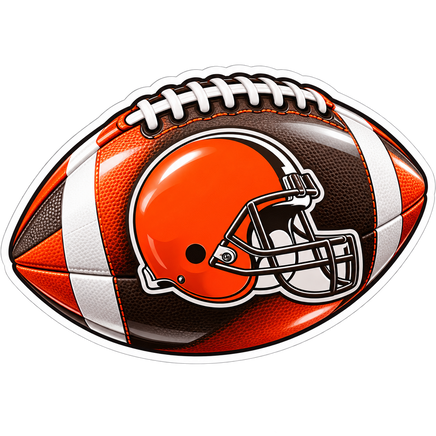 Browns Helmet Football - Cleveland Browns NFL Sticker - waterproof vinyl decal
