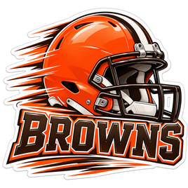 Browns Speed Helmet - Cleveland Browns NFL Sticker - waterproof vinyl decal