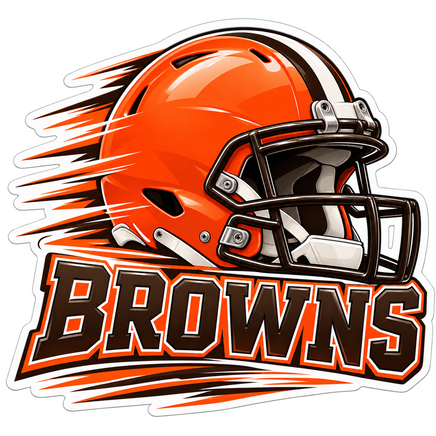 Browns Speed Helmet - Cleveland Browns NFL Sticker - waterproof vinyl decal