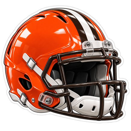 Browns Striped Helmet - Cleveland Browns NFL Sticker - waterproof vinyl decal