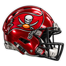 Bucs Red Helmet - Tampa Bay Buccaneers NFL Sticker - waterproof vinyl decal