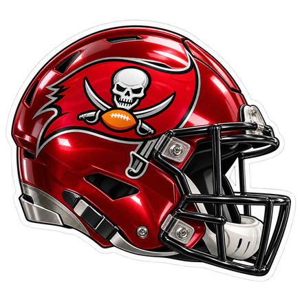 Bucs Red Helmet - Tampa Bay Buccaneers NFL Sticker - waterproof vinyl decal