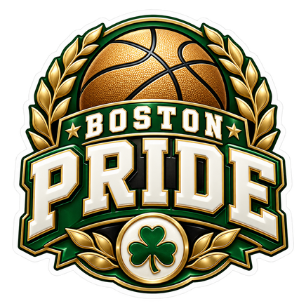 Celtics Boston Pride Crest - Boston Celtics NBA Sticker - waterproof vinyl decal