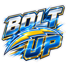 Bolt Up - Los Angeles Chargers NFL Sticker - waterproof vinyl decal