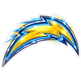 Chargers Lightning Bolt Logo - Los Angeles Chargers NFL Sticker - waterproof vinyl decal