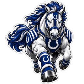 Charging Colt - Indianapolis Colts NFL Sticker - waterproof vinyl decal