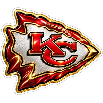 Chiefs Gold Arrowhead - Kansas City Chiefs NFL Sticker - waterproof vinyl decal
