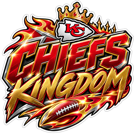 Chiefs Kingdom - Kansas City Chiefs NFL Sticker - waterproof vinyl decal