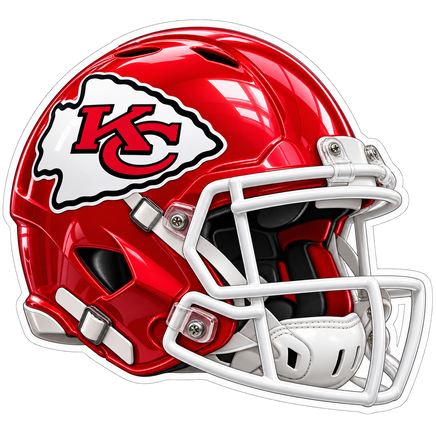 Chiefs Red Helmet - Kansas City Chiefs NFL Sticker - waterproof vinyl decal