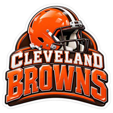 Cleveland Browns Arch Wordmark - Cleveland Browns NFL Sticker - waterproof vinyl decal