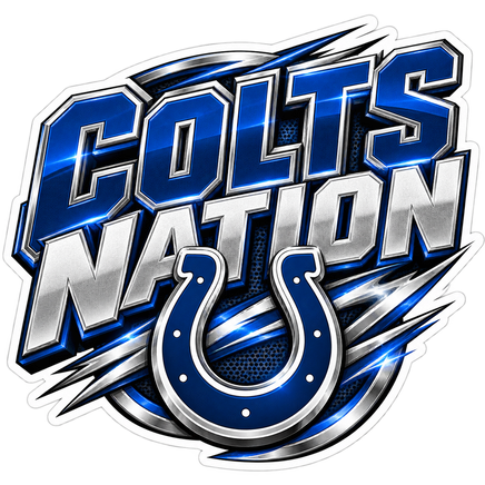 Colts Nation - Indianapolis Colts NFL Sticker - waterproof vinyl decal