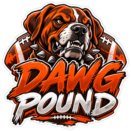 Dawg Pound - Cleveland Browns NFL Sticker - waterproof vinyl decal