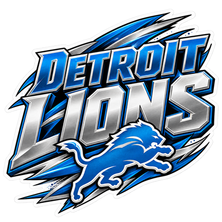 Detroit Lions Wordmark - Detroit Lions NFL Sticker - waterproof vinyl decal