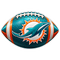 Dolphins Aqua Football - Miami Dolphins NFL Sticker - waterproof vinyl decal