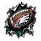 Eagles Breakout Football - Philadelphia Eagles NFL Sticker - waterproof vinyl decal