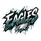 Eagles Graffiti Script - Philadelphia Eagles NFL Sticker - waterproof vinyl decal