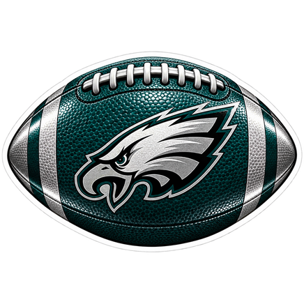 Eagles Midnight Green Football - Philadelphia Eagles NFL Sticker - waterproof vinyl decal