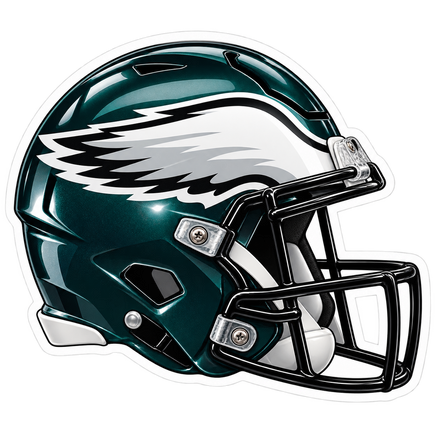 Eagles Wing Helmet - Philadelphia Eagles NFL Sticker - waterproof vinyl decal