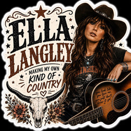 Ella Langley making my own kind of country sticker with guitar
