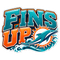 Fins Up Sunburst Splash - Miami Dolphins NFL Sticker - waterproof vinyl decal