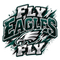 Fly Eagles Fly Block Letters - Philadelphia Eagles NFL Sticker - waterproof vinyl decal