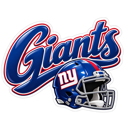 Giants Script and Helmet - New York Giants NFL Sticker - waterproof vinyl decal