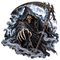 Grim Reaper Graveyard Moon - Halloween Sticker - waterproof vinyl decal