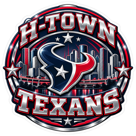 H-Town Texans - Houston Texans NFL Sticker - waterproof vinyl decal