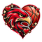 Hawks Basketball Heart - Atlanta Hawks NBA Sticker - waterproof vinyl decal