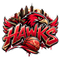 Hawks Graffiti Skyline - Atlanta Hawks NBA Sticker - waterproof vinyl decal