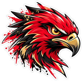Hawks Paint Splash Head - Atlanta Hawks NBA Sticker - waterproof vinyl decal
