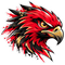 Hawks Paint Splash Head - Atlanta Hawks NBA Sticker - waterproof vinyl decal