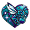 Hornets Basketball Heart - Charlotte Hornets NBA Sticker - waterproof vinyl decal