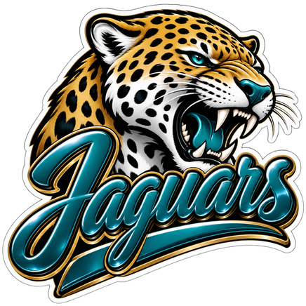 Jaguars Roaring Script - Jacksonville Jaguars NFL Sticker - waterproof vinyl decal