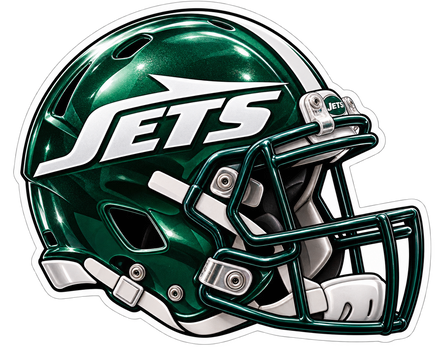 Jets Green Helmet - New York Jets NFL Sticker - waterproof vinyl decal