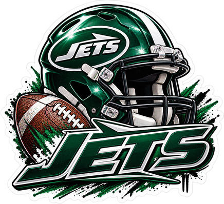 Jets Helmet Splash Wordmark - New York Jets NFL Sticker - waterproof vinyl decal
