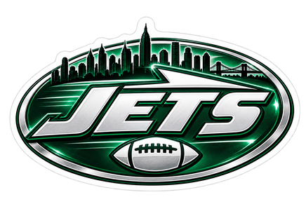 Jets NYC Skyline Oval - New York Jets NFL Sticker - waterproof vinyl decal