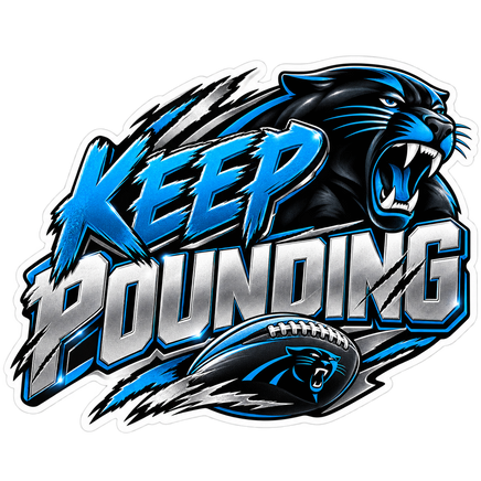 Keep Pounding Panther - Carolina Panthers NFL Sticker - waterproof vinyl decal
