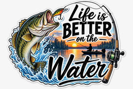 Life is better on the water bass fishing sticker
