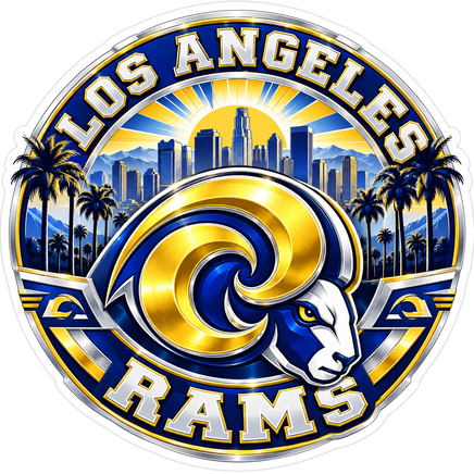 Los Angeles Rams Badge - Los Angeles Rams NFL Sticker - waterproof vinyl decal