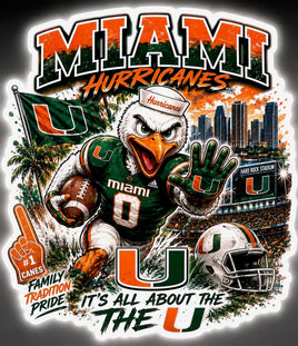 Miami Hurricanes family tradition pride sticker with Sebastian the Ibis