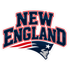 New England Arch Logo - New England Patriots NFL Sticker - waterproof vinyl decal