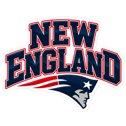 New England Arch Logo - New England Patriots NFL Sticker - waterproof vinyl decal