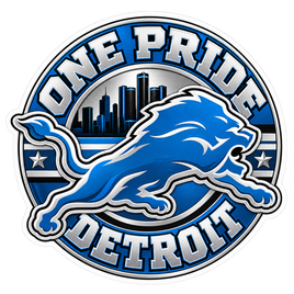 One Pride Detroit - Detroit Lions NFL Sticker - waterproof vinyl decal